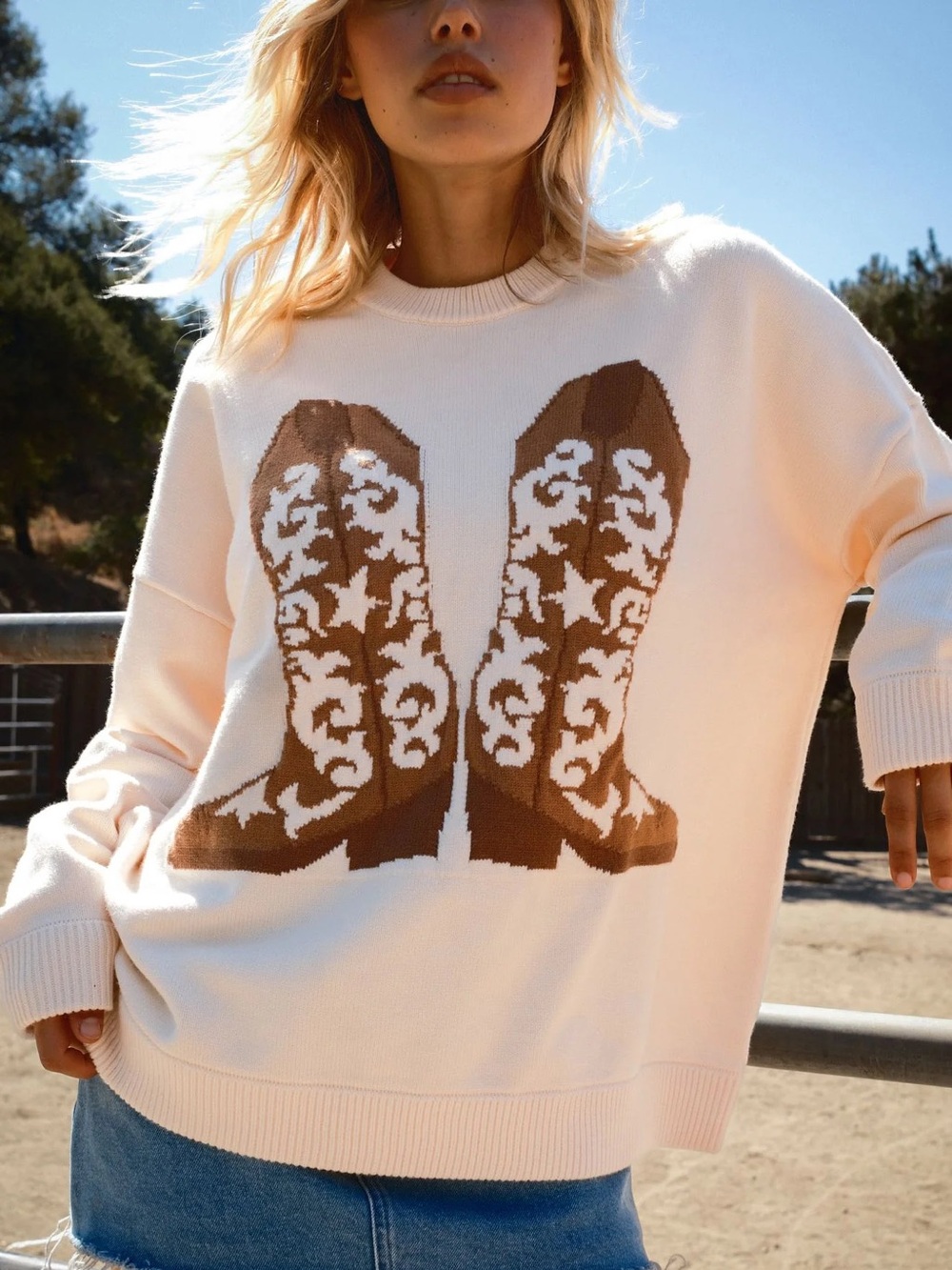 Show Me Your Mumu Stay Awhile Sweater - Cowboy Knit